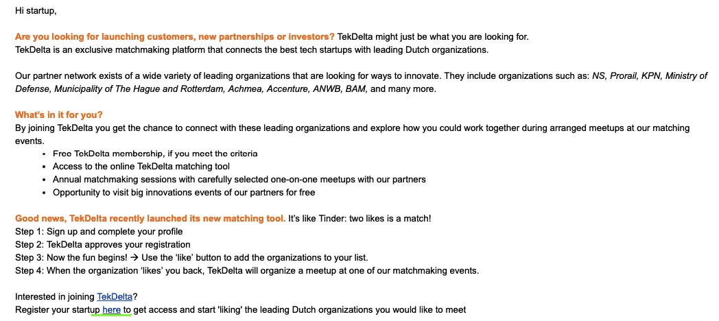 Пример письма B2B Пример письма B2B