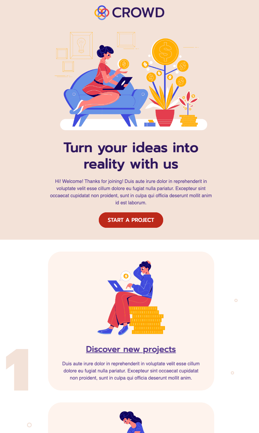 Correo Electrónico de Bienvenida con un Cuerpo Claro Correo Electrónico de Bienvenida con un Cuerpo Claro