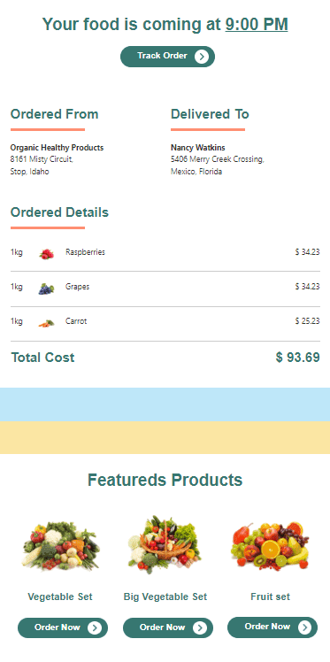 Correos Electrónicos de Confirmación con Ofertas de Productos Relevantes Correos Electrónicos de Confirmación con Ofertas de Productos Relevantes