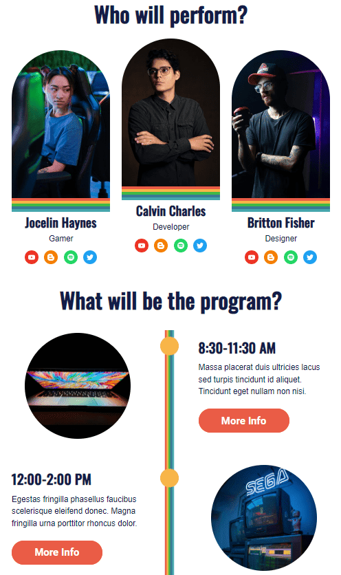 Додайте релевантний контент у шаблон листа про подію Додайте релевантний контент у шаблон листа про подію