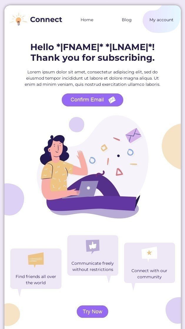 Exemples de courriel de confirmation d’inscription
