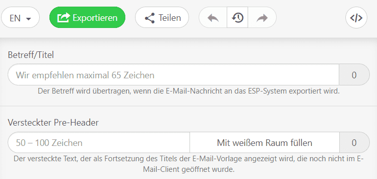 Beispiele für E-Mail-Kopfzeilen _ Eingabe einer Betreffzeile und eines Textes für die Kopfzeile