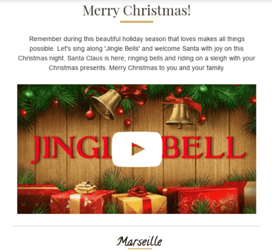 Weihnachts-E-Mail-Vorlagen mit Videos darin Weihnachts-E-Mail-Vorlagen mit Videos darin