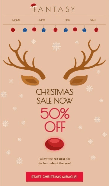 Weihnachts-E-Mail-Vorlage mit einem Spiel Weihnachts-E-Mail-Vorlage mit einem Spiel