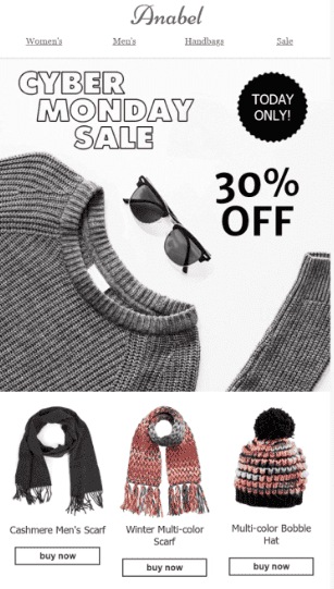 Киберпонедельник: шаблон ко Дню шоппинга Киберпонедельник: шаблон ко Дню шоппинга