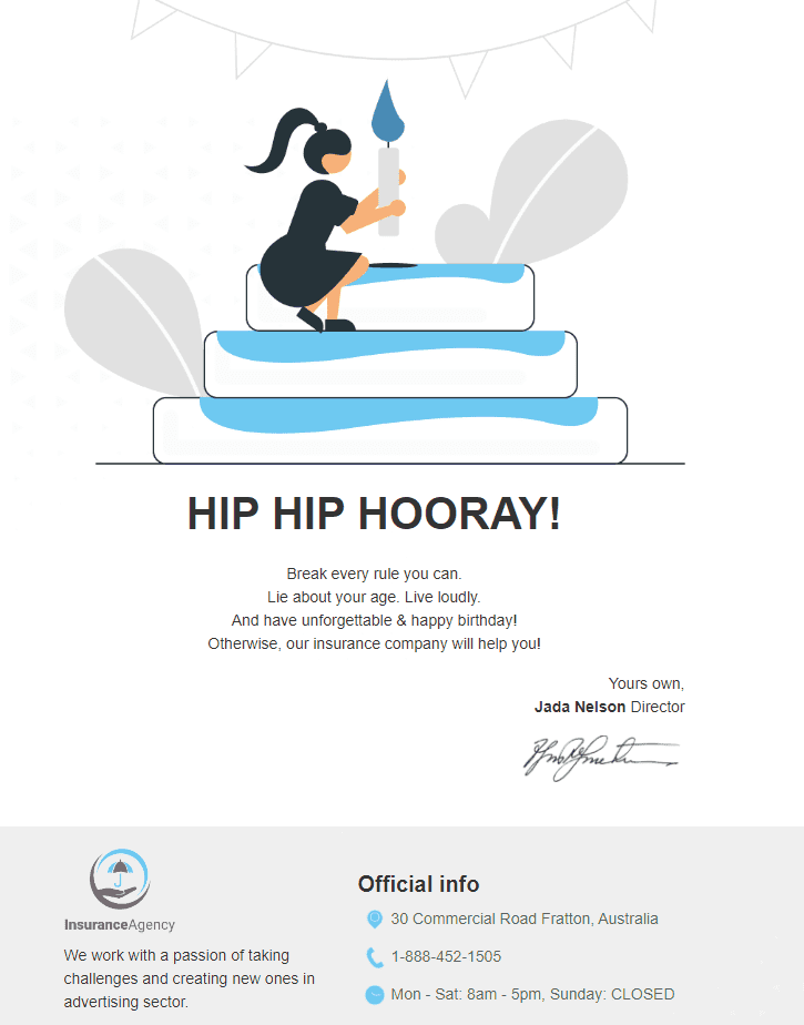 Correo Electrónico de Cumpleaños de la Biblioteca de Plantillas de Stripo Correo Electrónico de Cumpleaños de la Biblioteca de Plantillas de Stripo