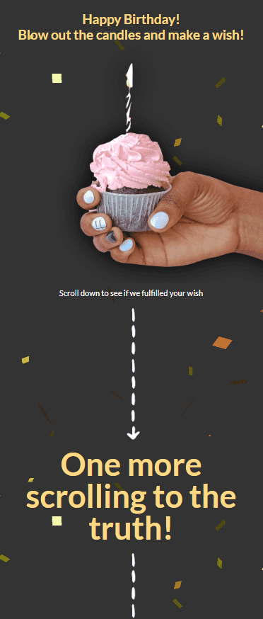 Correo Electrónico de Feliz Cumpleaños con Elementos de Juego Correo Electrónico de Feliz Cumpleaños con Elementos de Juego