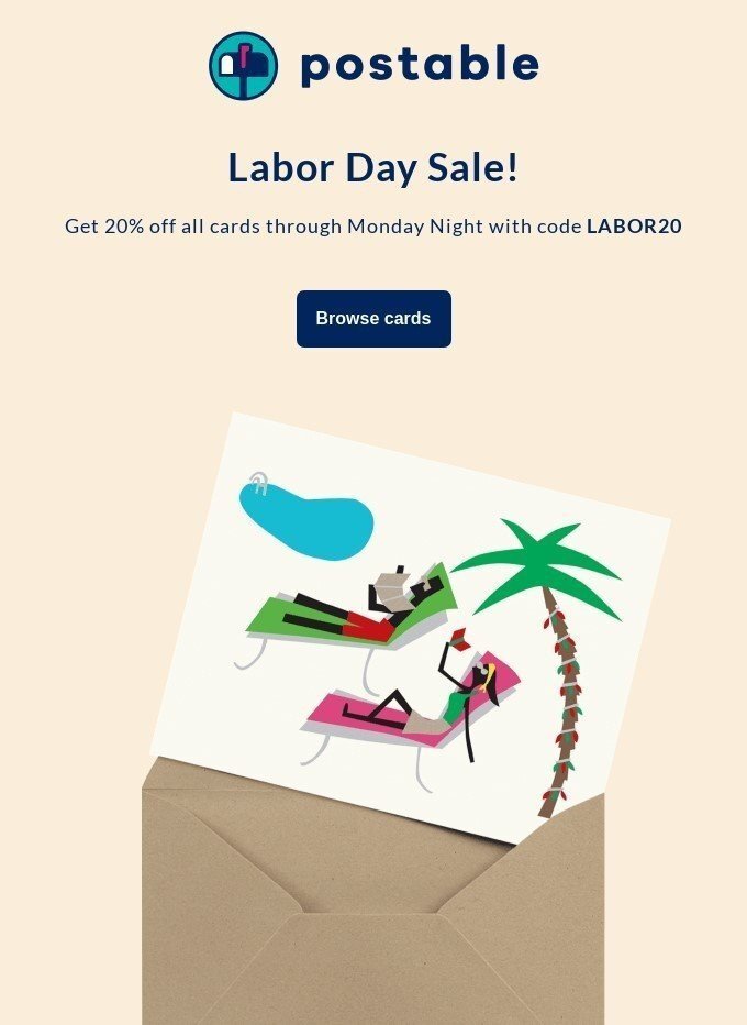Email template _ Happy Labor day sale email example Email template _ Happy Labor day sale email example
