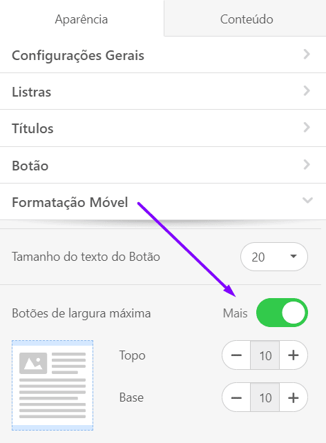 Versão móvel de e-mails transacionais