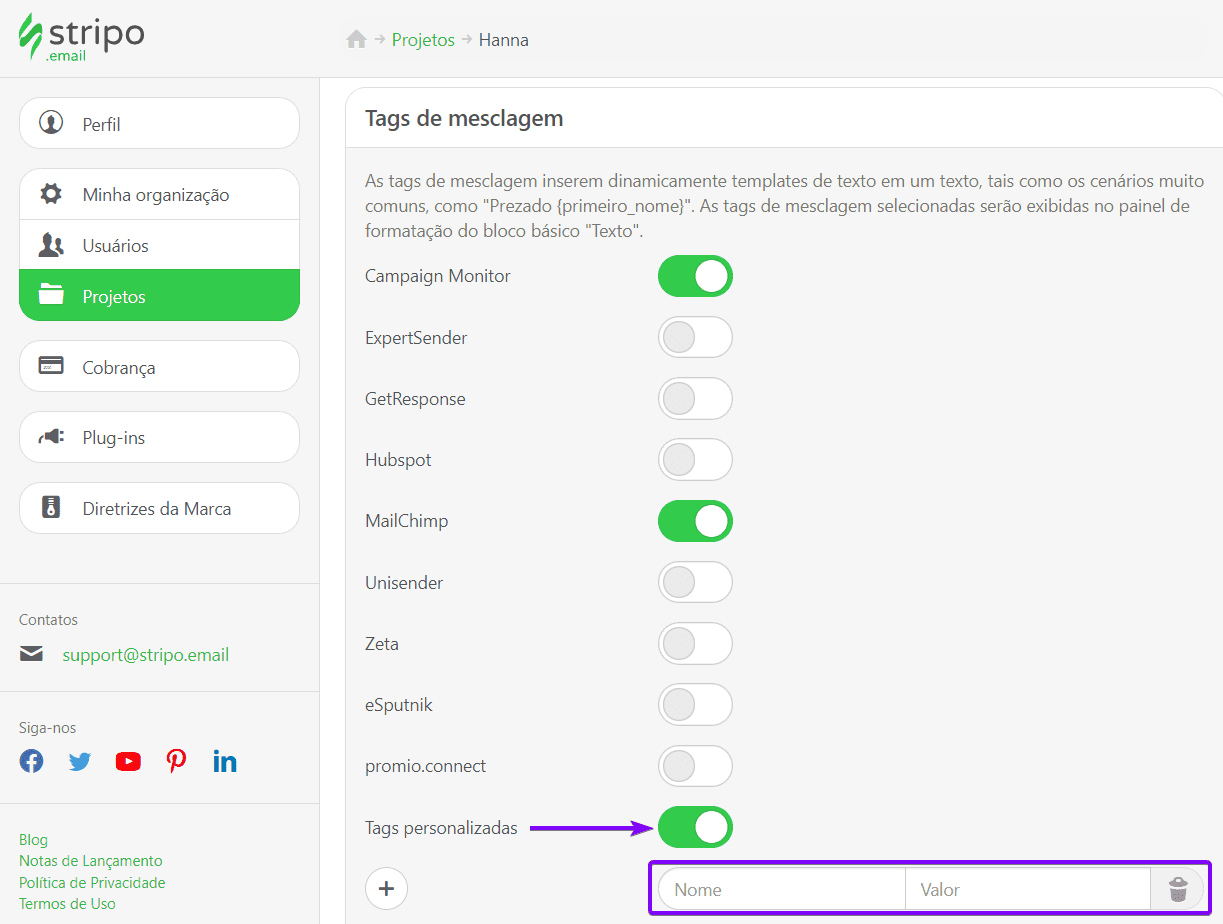 Tags de mesclagem customizadas para modelos de e-mail frios para manter os usuários interessados