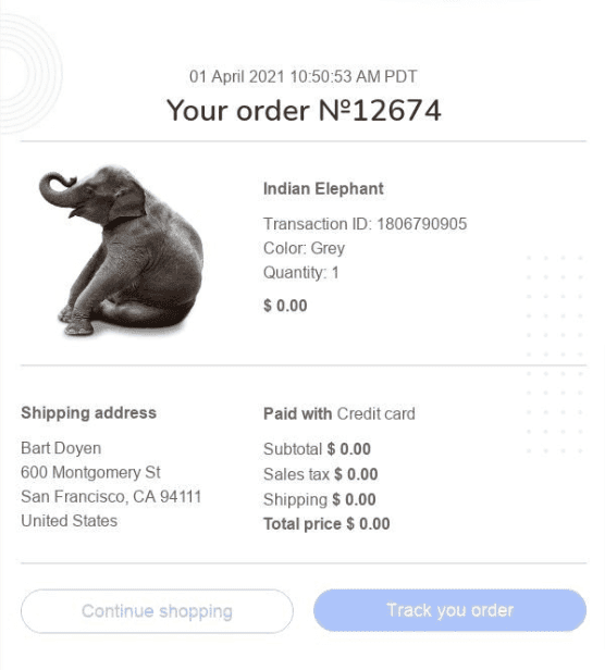 Versand-E-Mail mit Tracking-Link