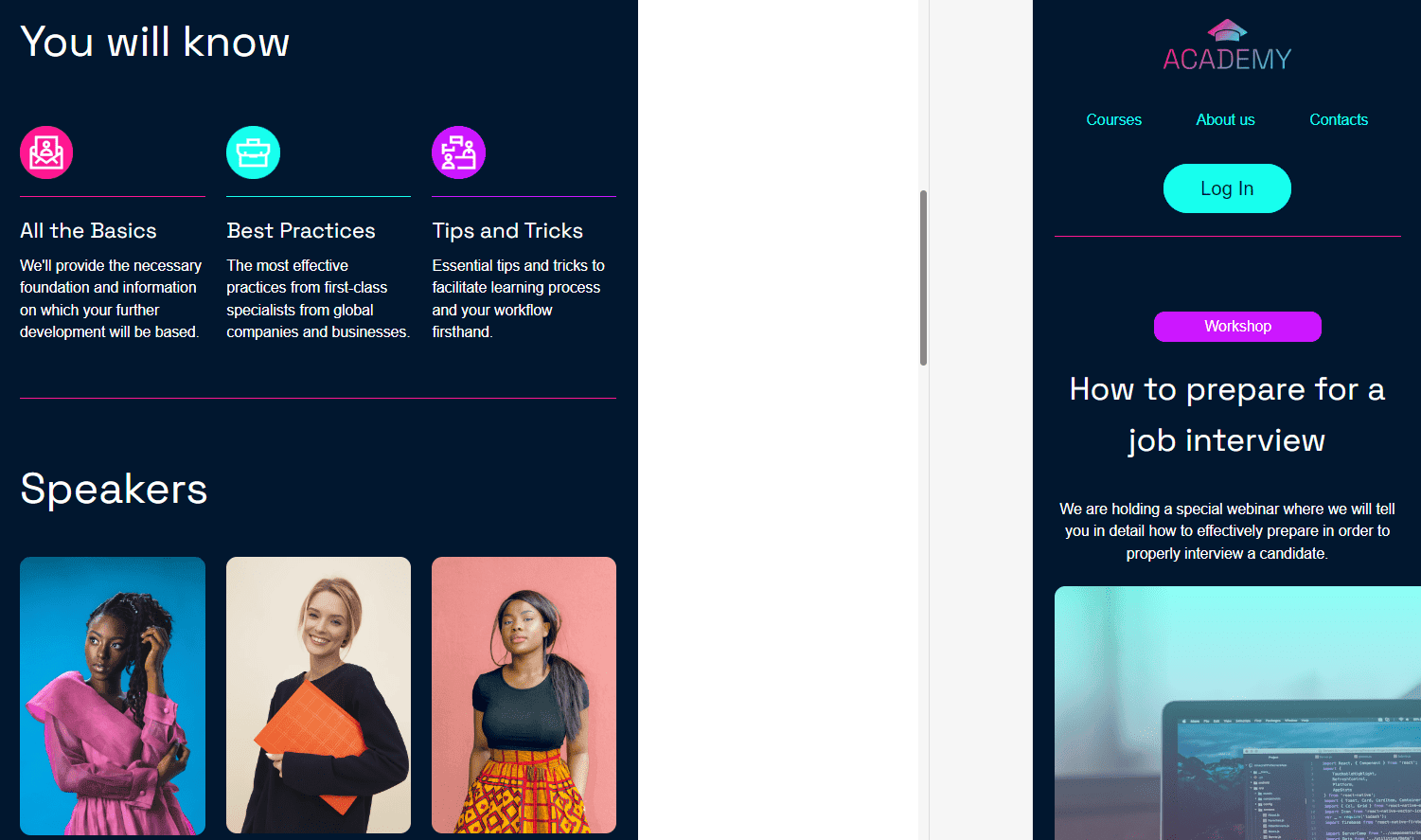 Modelo de convite de evento de exemplo de webinar