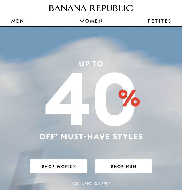 Ширина письма 640 пикселей от Banana Republic
