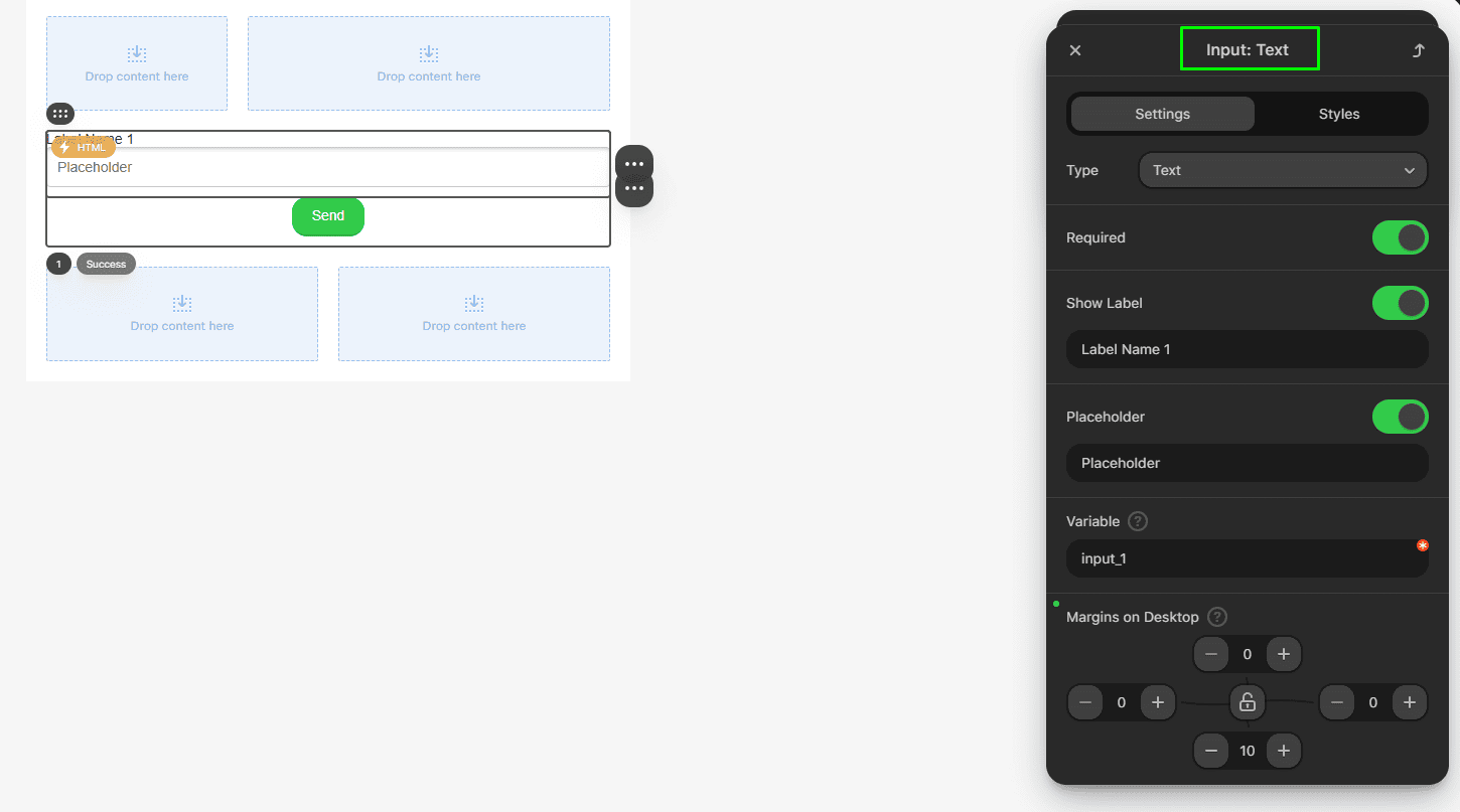 Параметры текста Параметры текста