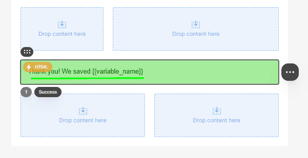 Сообщение об успехе отправки формы в редакторе Сообщение об успехе отправки формы в редакторе