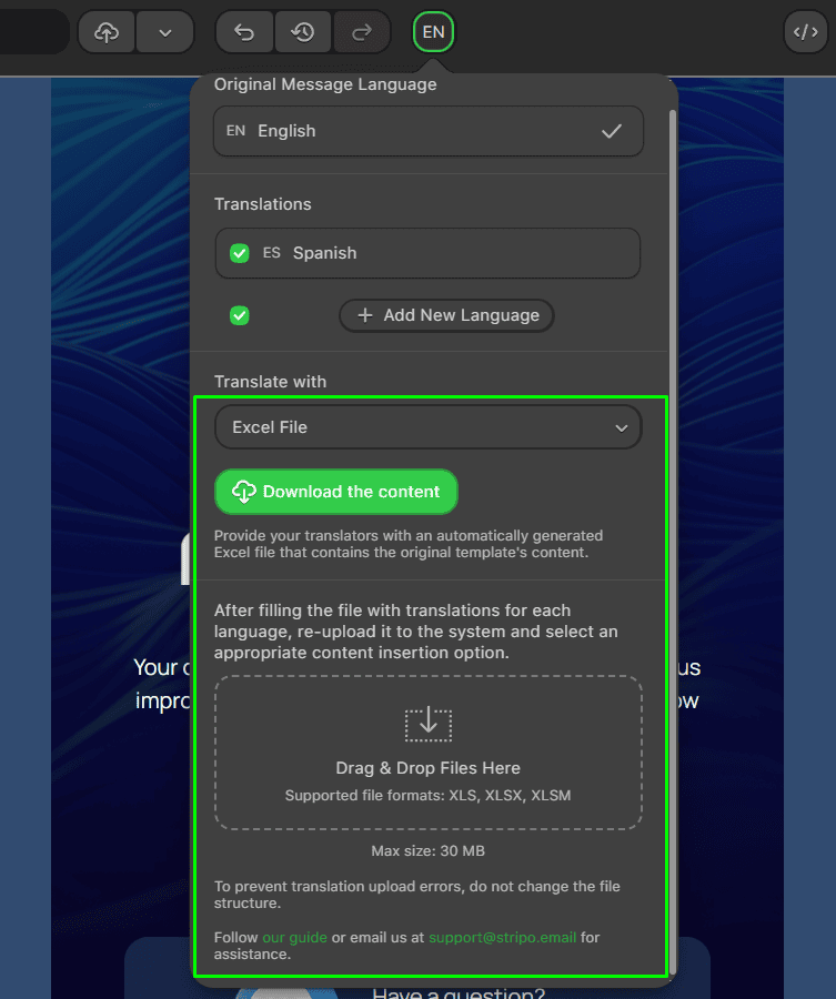 Place for adding third-party translation files
