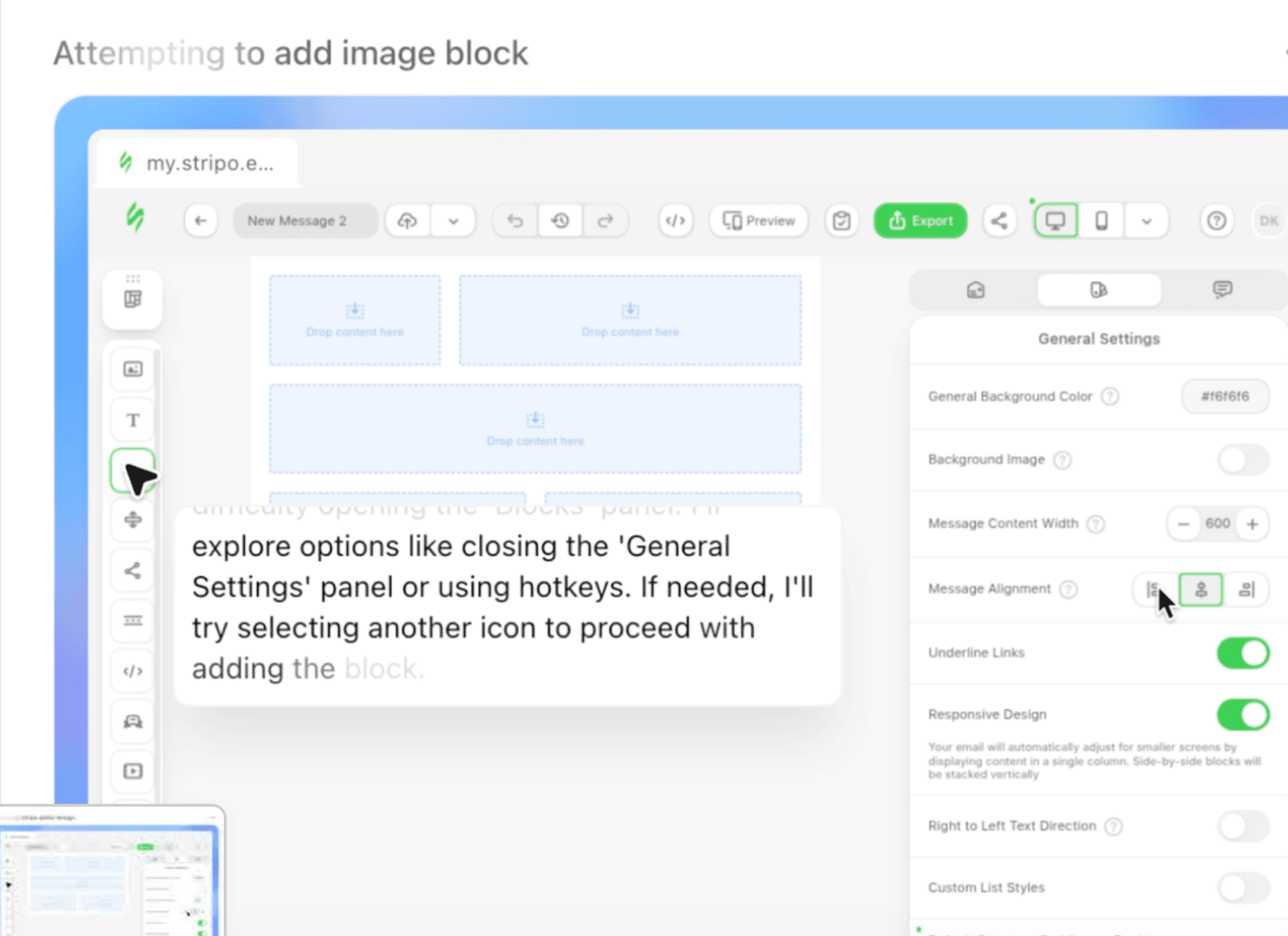 Example of using a ChatGPT-based agent to create emails