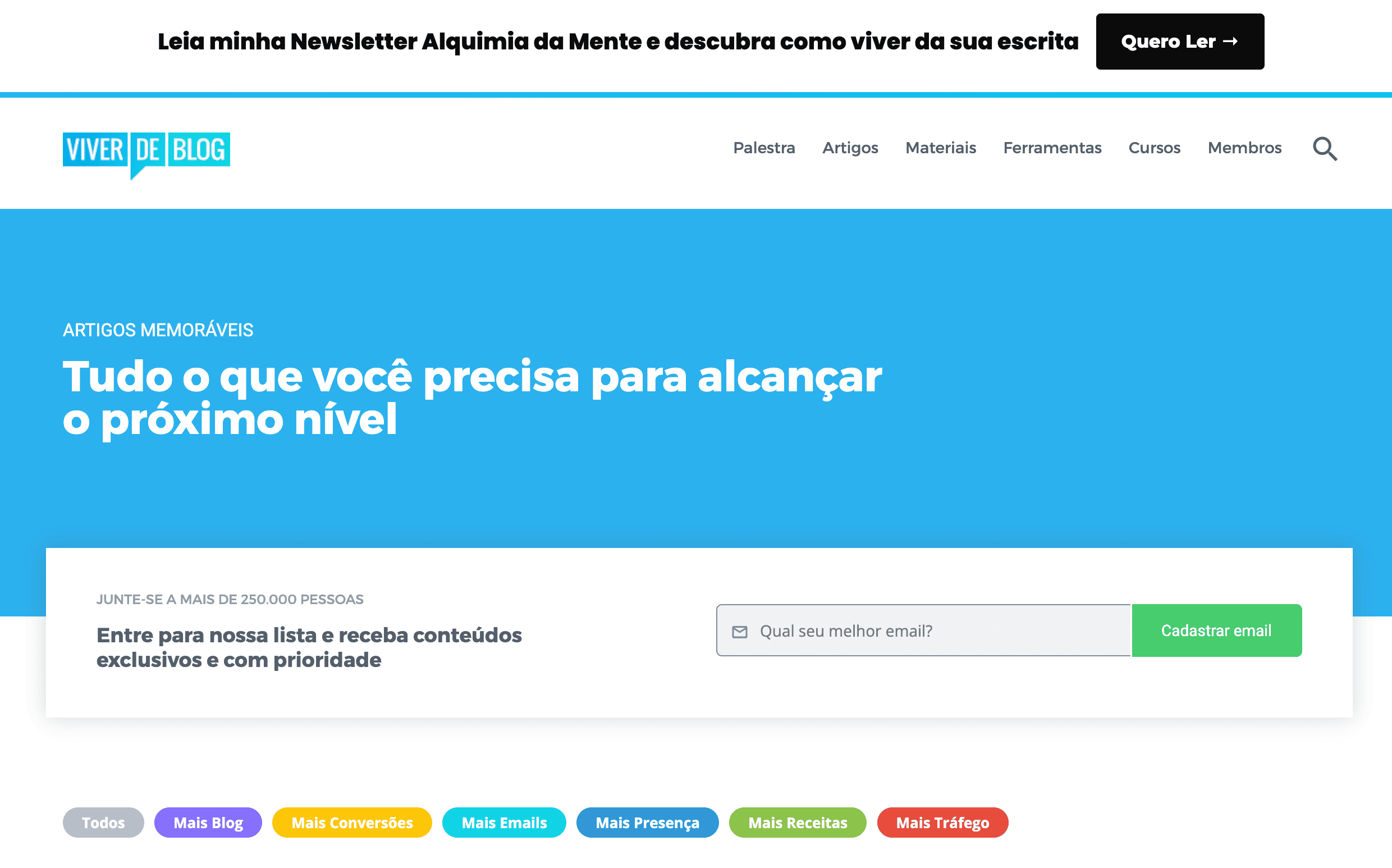 Example of an email marketing blog for Brazil