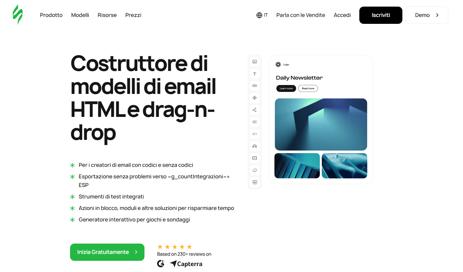 Generatore di modelli email Stripo