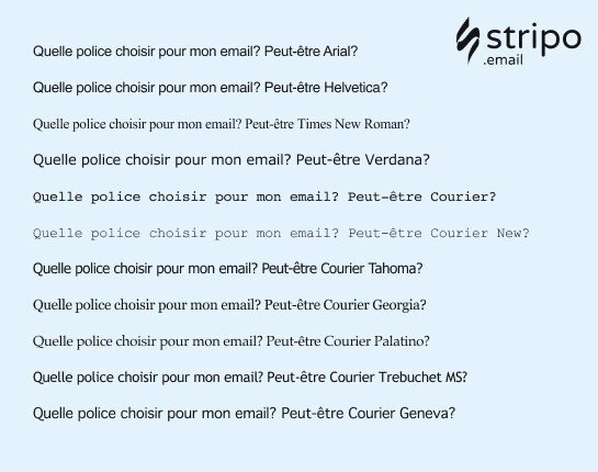 Choisir des polices d'email dans la liste pour vos futures campagnes
