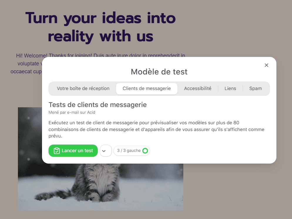 Utilisation de l'outil de test pour vérifier les modèles d'e-mail Outlook avant l'envoi Utilisation de l'outil de test pour vérifier les modèles d'e-mail Outlook avant l'envoi