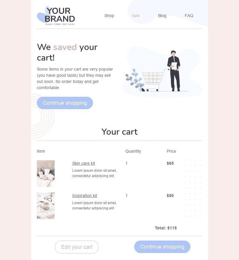 Personalized Abandoned Cart Email
