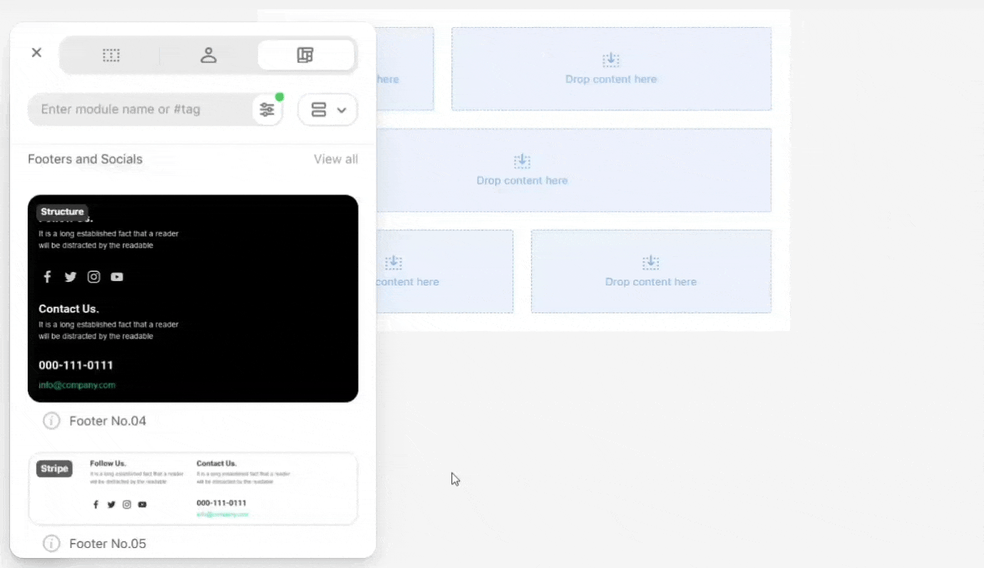 Як створити розділ контактних даних у Stripo Як створити розділ контактних даних у Stripo