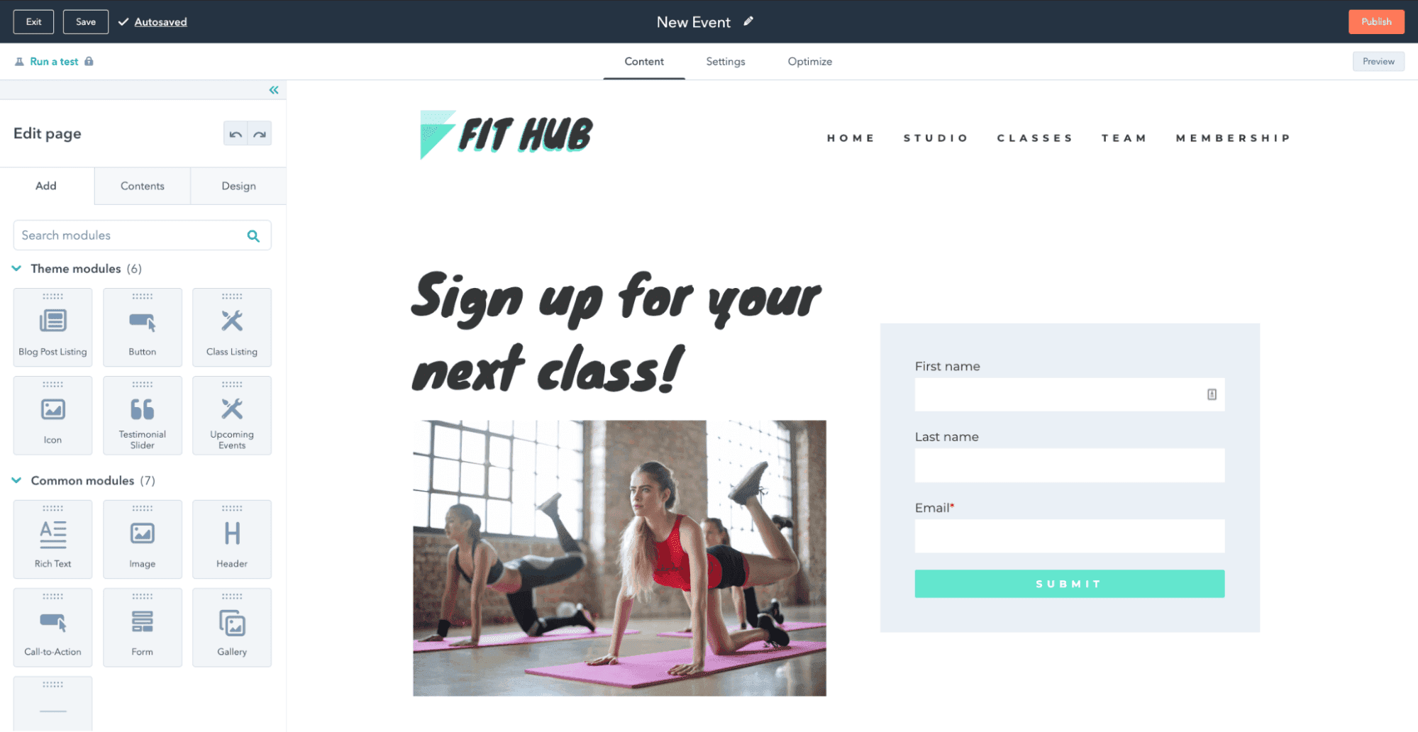 Конструктор лендінгів_HubSpot