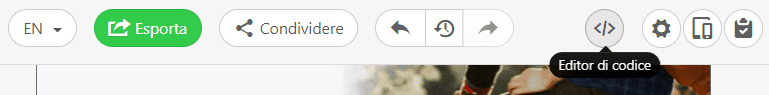 Disattiva il Pulsante Editor di Codice _ Creazione di Email AMP con Stripo