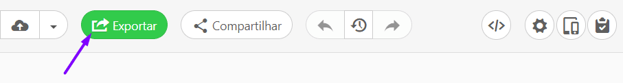 O Botão Exportar