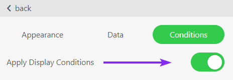 The Apply Display Conditions Button for Activating This Function