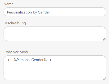 Den Konditionen einen Namen geben