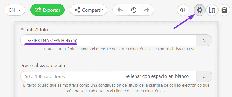 Correo Electrónico Dinámico Añadiendo Etiquetas Merge a las Líneas de Asunto