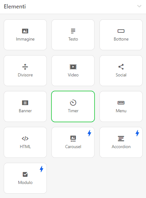 Blocco Timer Contenuto Dinamico