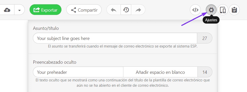 Enviar plantilla HTML a través de Gmail _ Configuración de línea de asunto y preencabezado