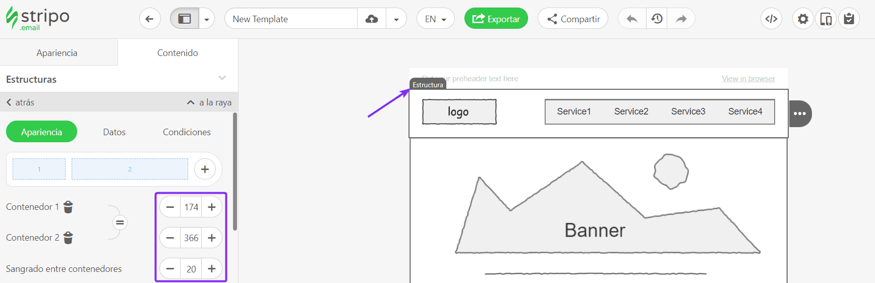 Creación de una plantilla de correo electrónico HTML adaptable para Gmail _ Adición de contenedores