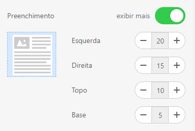 Largura de e-mail para botões Configurando espaço em branco para botões