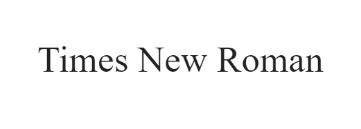 Шрифт для листів Times New Roman