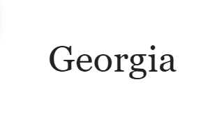 Шрифт для листів Georgia