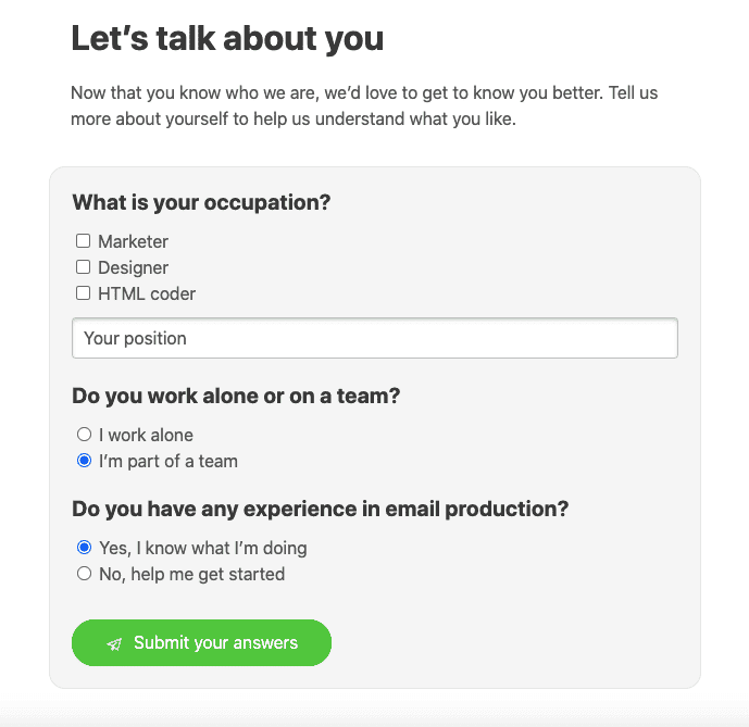 Exemple d'e-mail AMP_Runnin Surveys