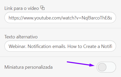 Adicionando Personalizado Miniatura Imagem