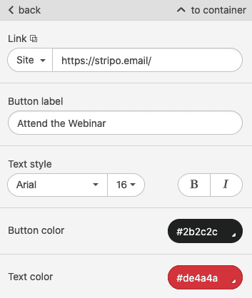 How to Add a Hyperlink in Email with Stripo