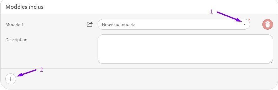 Modeles inclus Modeles inclus