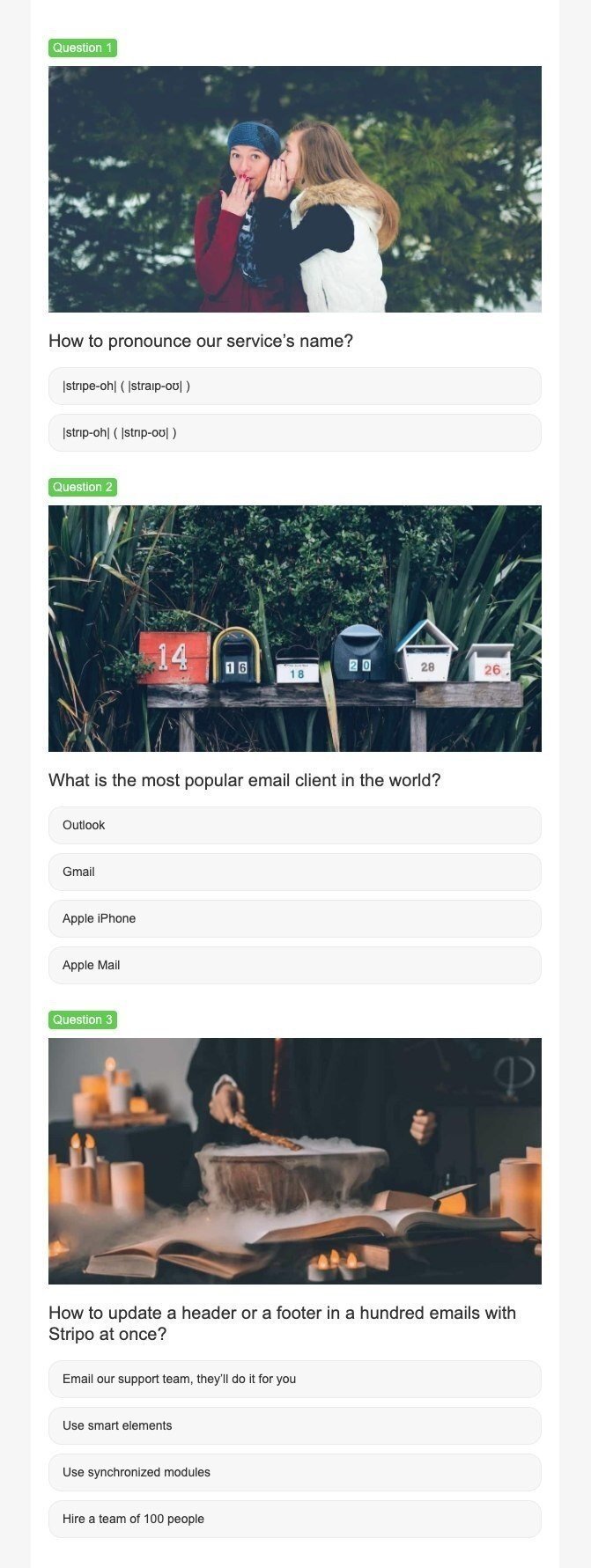 Schermata dell'intero modulo AMP