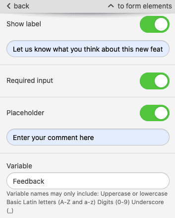 Editing Show Label in the Form