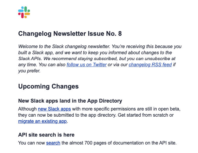 Example of a digest Email SaaS companies send