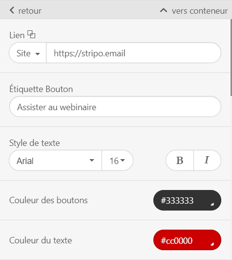 Comment ajouter un lien hypertexte dans un e-mail avec Stripo