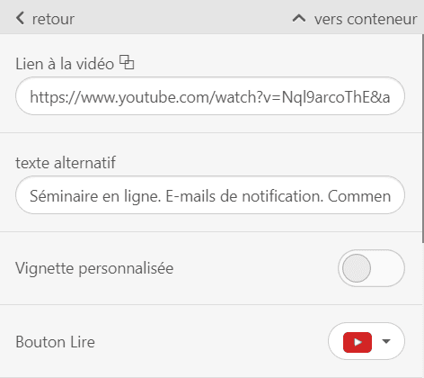 Liens hypertexte dans les e-mails_Liens vers des vidéos_Webinaire