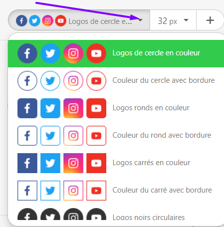 Liens dans les e-mails_Concevoir des icônes de réseaux sociaux dans les e-mails avec Stripo