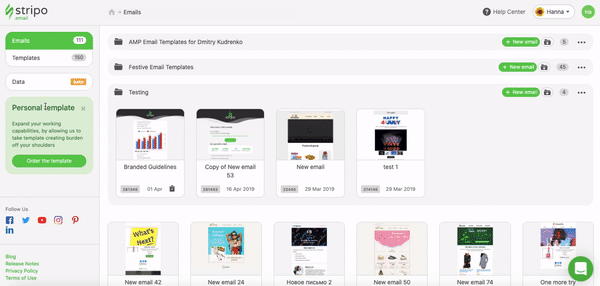 Costruire un nuovo archivio dati utilizzando Stripo Data Service